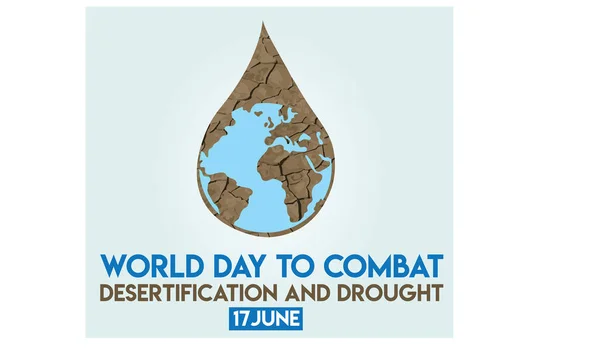 World Day Combat Desertification Drought June — Vettoriale Stock