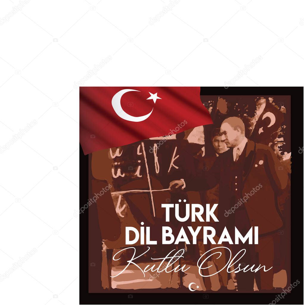26 september, happy turkish language day turkish: 26 eylul, turk dil bayrami kutlu olsun