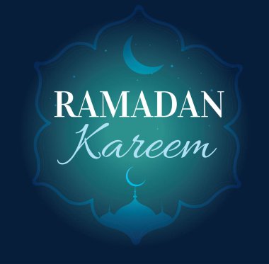Ramadan Kareem design. mosque line vector