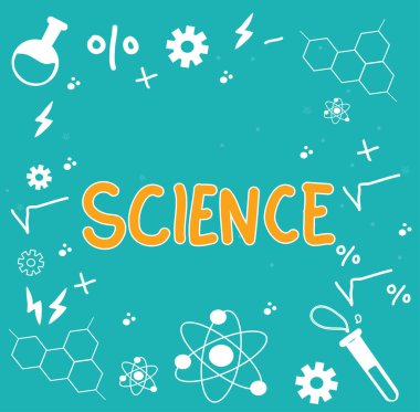 Technological scientific background. Hand drawing technologic science abstract vectors.