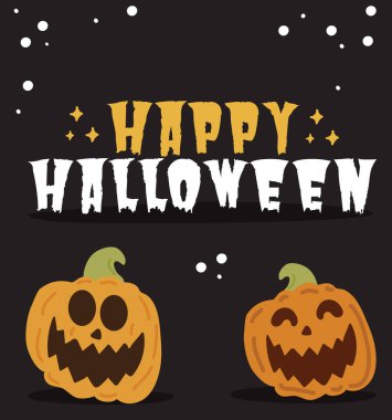 Set of three Halloween holiday quotes. Boo! Happy Halloween. Trick or treat. Vector illustration
