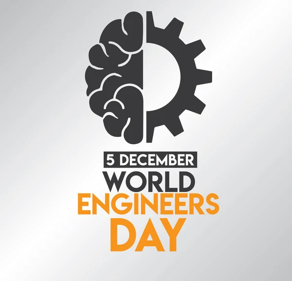 Diciembre Día Mundial Los Ingenieros — Vector de stock