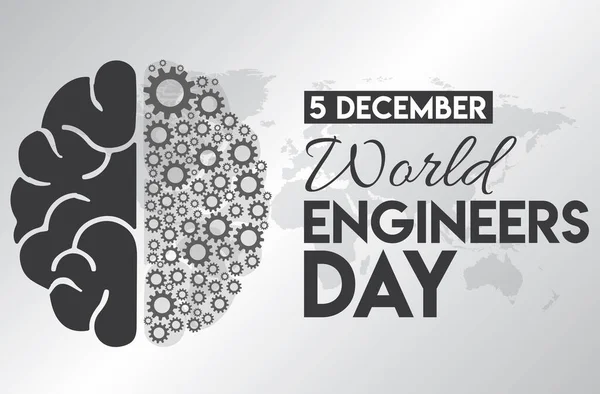 Diciembre Día Mundial Los Ingenieros — Vector de stock