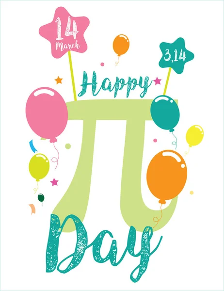 March Happy Day Celebrate Day Mathematical Constant March —  Vetores de Stock