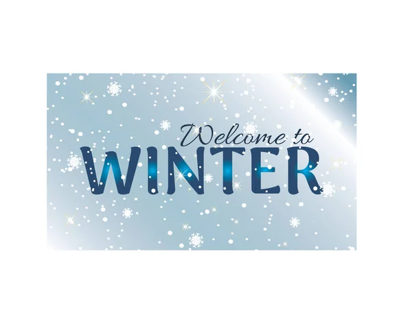 Cute Winter Landscape Welcome Winter Banner Winter Walk Lovely Houses — Stock Vector