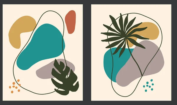 Diseño Patrones Hojas Flores Ilustración Vectorial Diseño Moderno — Archivo Imágenes Vectoriales