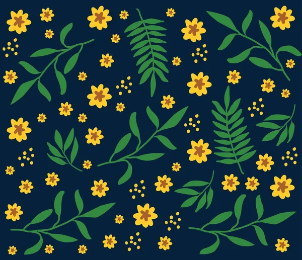Leaf Flower Pattern Design Vector Illustration Modern Design — стоковый вектор