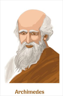 Arşimet el çizimi vektör çizimi