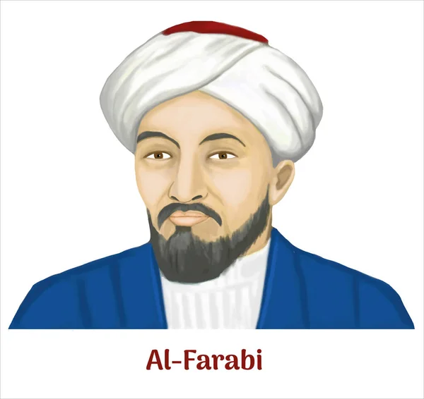 Farabi 872 950 Cartoon Portrait Art Illustration — стоковый вектор