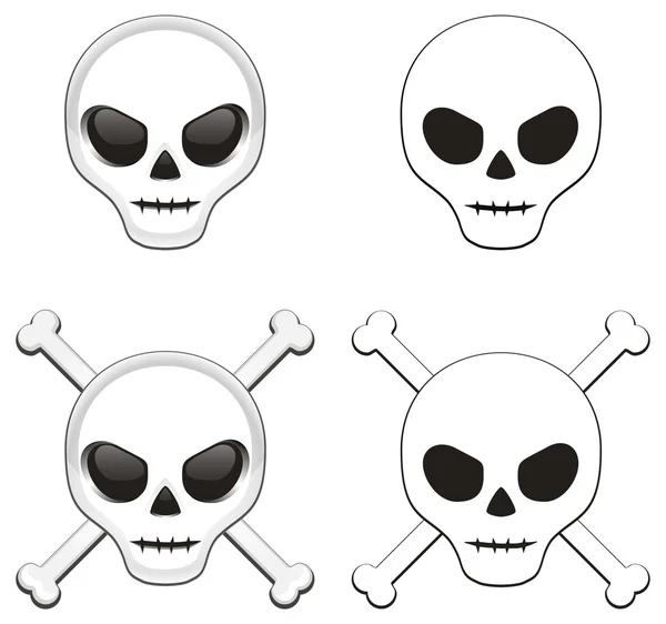 Variantes de cráneos — Vector de stock