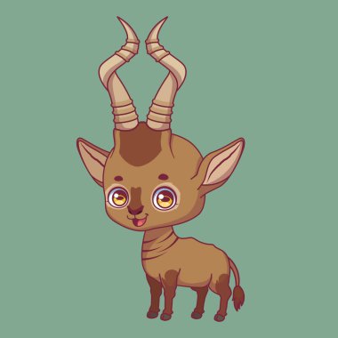 Renkli arka planda bir çizgi film karakteri çizimi