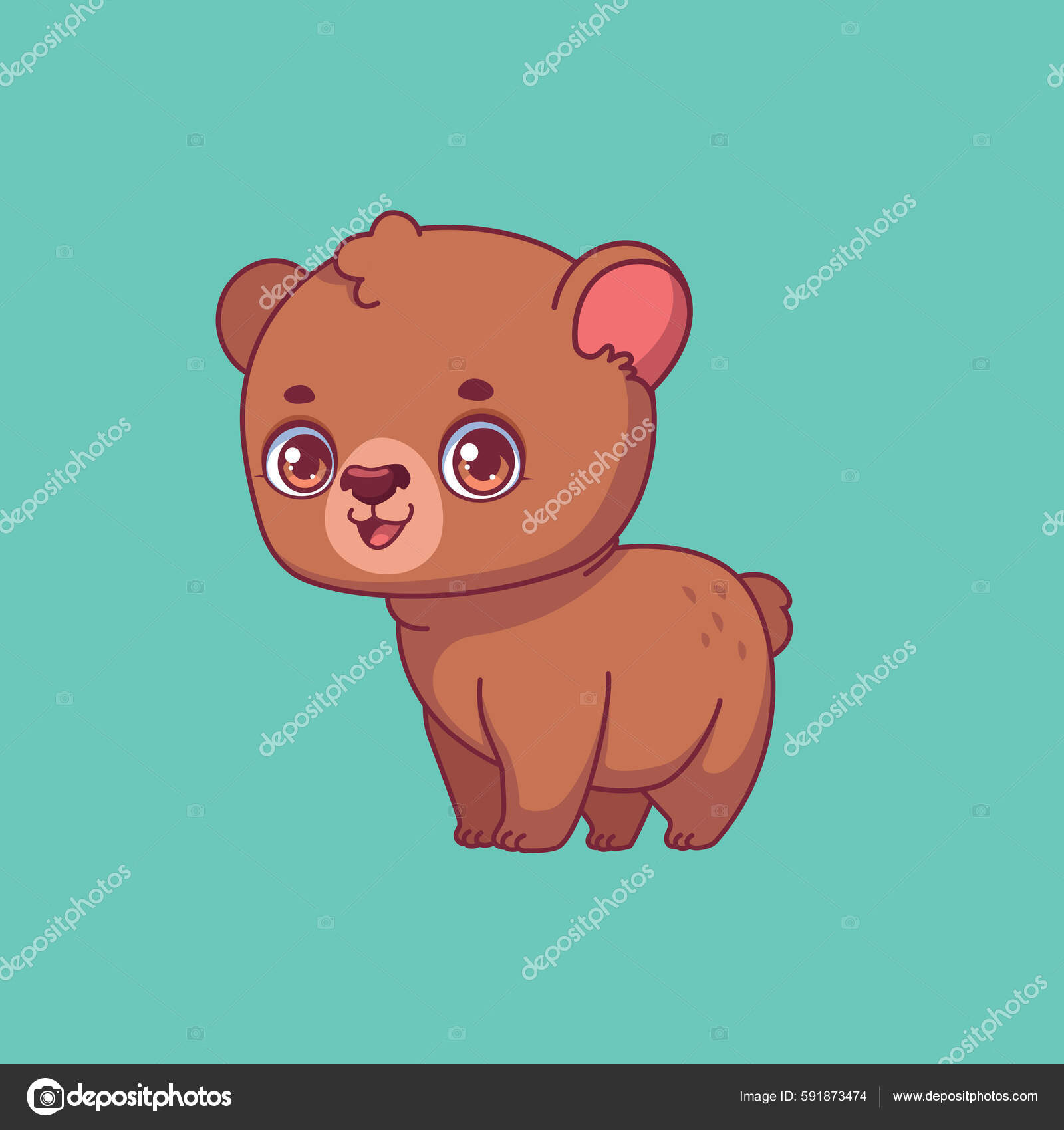 Freepik Teddy Bear With Big Eyes Illustration Cartoon Bear