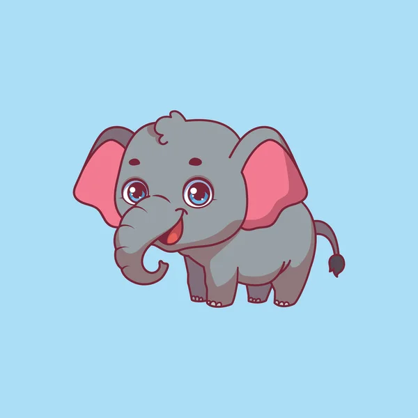 Illustration Cartoon Elephant Colorful Background — Διανυσματικό Αρχείο