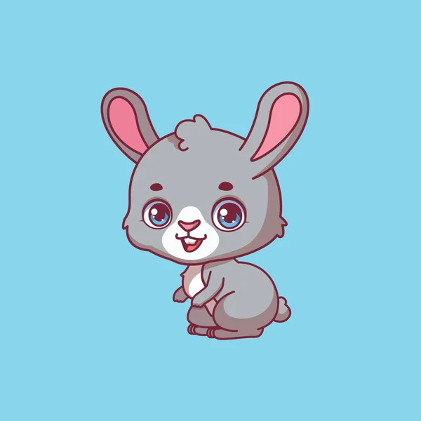 Illustration Cartoon Rabbit Colorful Background — ストックベクタ