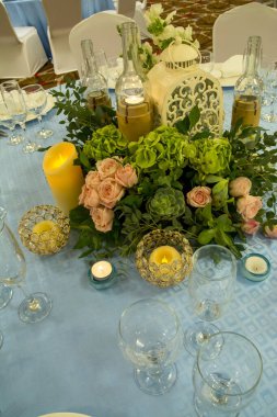 Düğün masası, resepsiyon, akşam yemeği