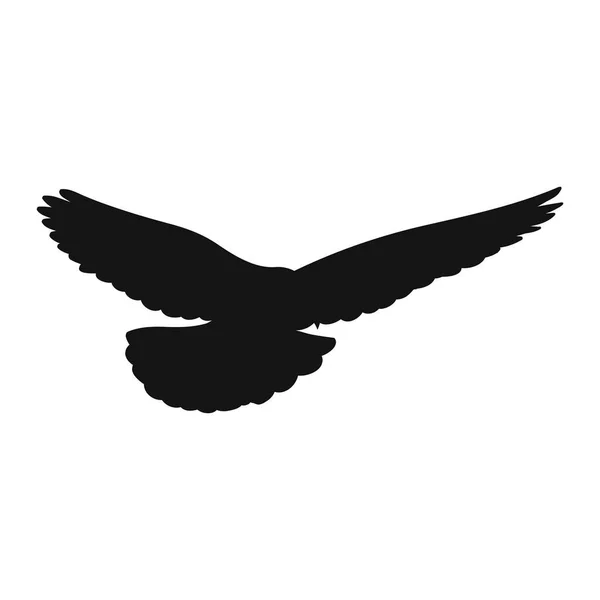 白い背景に高くそびえる鳩のシルエット ベクトル クリップ — ストック写真