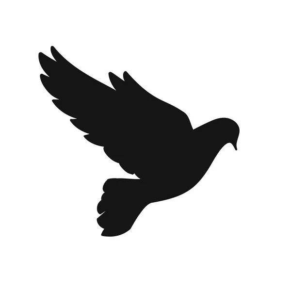 Flying bird in silhouet stijl voor lasersnijden. Vectorillustratie. — Stockvector