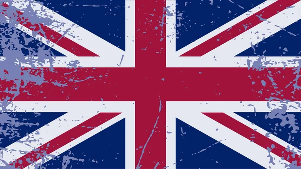 Britse vlag in vintage stijl voor print en design.Vector illustratie. — Stockvector