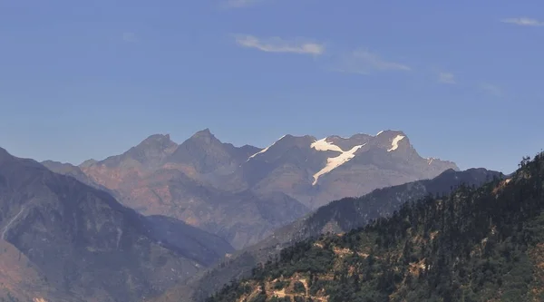 Vetta Himalayana Innevata Dal Tawang Arunachal Pradesh India Nord Orientale — Foto Stock