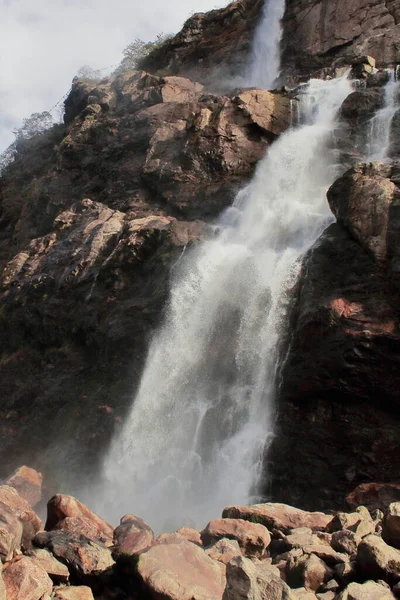 Живописный Водопад Нурананг Водопад Джанг Популярная Туристическая Достопримечательность Таванг Аруначал — стоковое фото