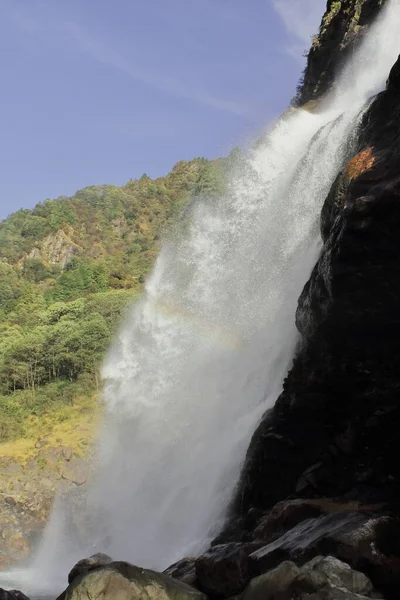 Nuranang Jang Waterfall One Most Popular Place Tawang Located Himalaya — ストック写真