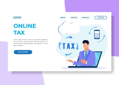 Çevrimiçi vergi ödemeleri, vergi formlarını dolduran insanlar, itaatkar girişimcilerin vergi ödemesi gibi ticari bir konseptin temsilcisi. Hedefe ulaşan iş karı.