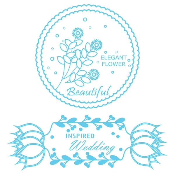 様々な美しいコンセプトの花のベクトルセット — ストックベクタ