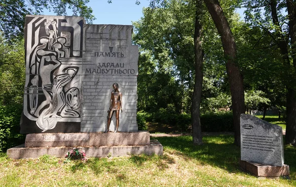 キエフ ウクライナ2021年5月15日 第二次世界大戦中のローマ ユダヤ人 ソ連の戦争捕虜のナチスの大量処刑の記念碑ベビー イヤーサイト — ストック写真