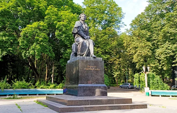 Kiev Ucrânia Junho 2021 Monumento Poeta Alexander Sergeevich Pushkin Parque — Fotografia de Stock