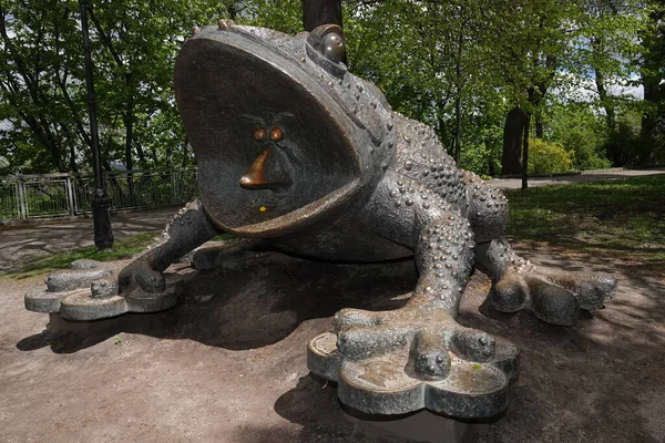 Kiew Ukraine Mai 2021 Statue Prinzessin Frosch Bildhauer Shamshura Uzhgorod — Stockfoto