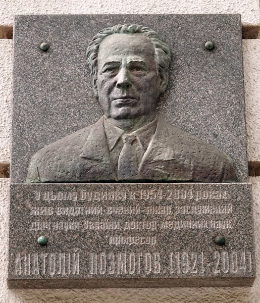 Kiew Ukraine Juni 2021 Bas Relief Anatoli Iwanowitsch Posmogow Ukrainischer — Stockfoto