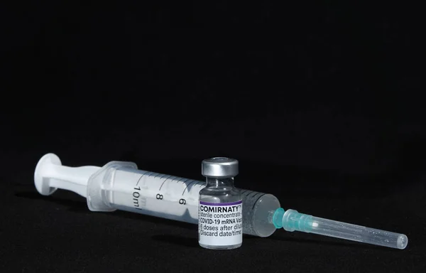 Covid Vacuna Contra Coronavirus Jeringa Para Vacunación —  Fotos de Stock