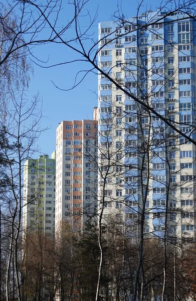Kiev Ukraine November 2021 New High Rise Buildings Park City — 图库照片