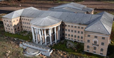 Kiev, Ukrayna 11 Kasım 2021: Minyatürler Müzesi - Kiev Ekim Sarayı binası