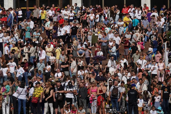 Kiev Ucraina Agosto 2021 Persone Alla Celebrazione Dei Anni Indipendenza — Foto Stock