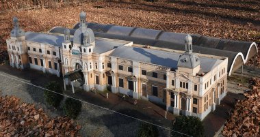 Kyiv, Ukrayna 11 Kasım 2021: Minyatürler Müzesi - Lviv tren istasyonu binası