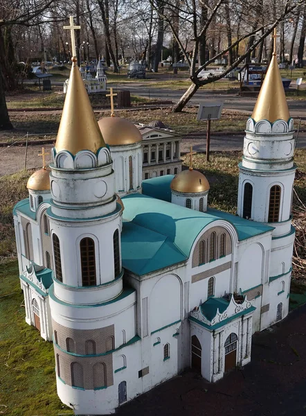 Kiew Ukraine November 2021 Spaso Preobrazhensky Kathedrale Miniaturmuseum Kiew — Stockfoto