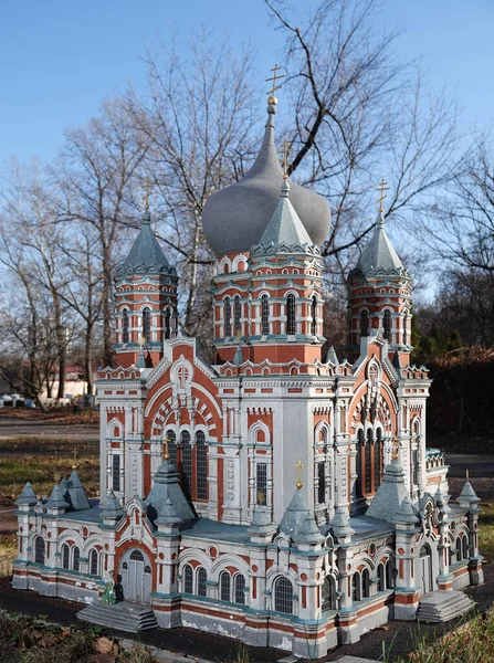 Kiev Ucrânia Novembro 2021 Catedral Panteleimon Kiev Museu Das Miniaturas — Fotografia de Stock