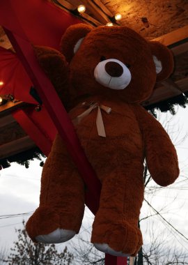 Kyiv, Ukrayna 8 Ocak 2022: Fuarda oyuncak oyuncak satışı