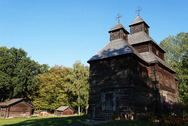 Kiev Ucrânia Setembro 2021 Museu Livre Antiga Igreja Madeira — Fotografia de Stock