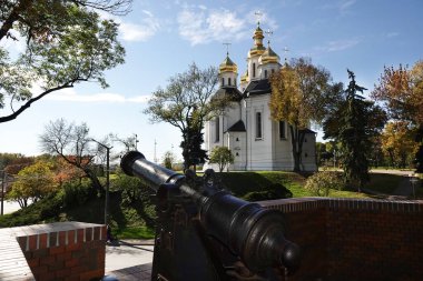 Chernihiv,  Ukraine October 7, 2021: Catherine Church in the city of Chernigov in the city of Chernigov Ukraine