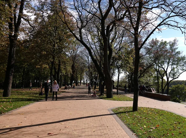 Chernihiv Ukraine October 2021 Alley Ancient Guns City Chernigov Ukraine — ストック写真