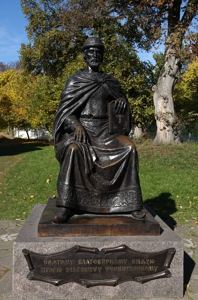 Chernihiv Ukraine October 2021 Monument Prince Igor Olegovich Chernigovsky City — 스톡 사진