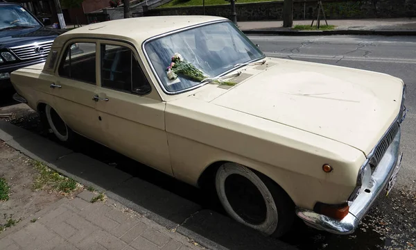 Kyjev Ukrajina Června 2021 Auto Volga Gaz Zemřel Ulici Kyjev — Stock fotografie