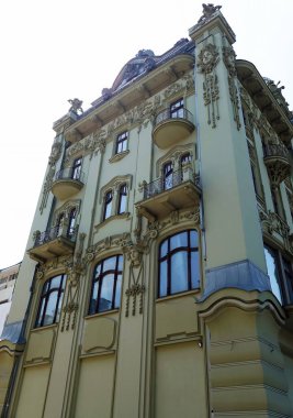 Odessa, Ukrayna 20 Temmuz 2021: Odessa 'nın merkezinde bulunan antik binalar