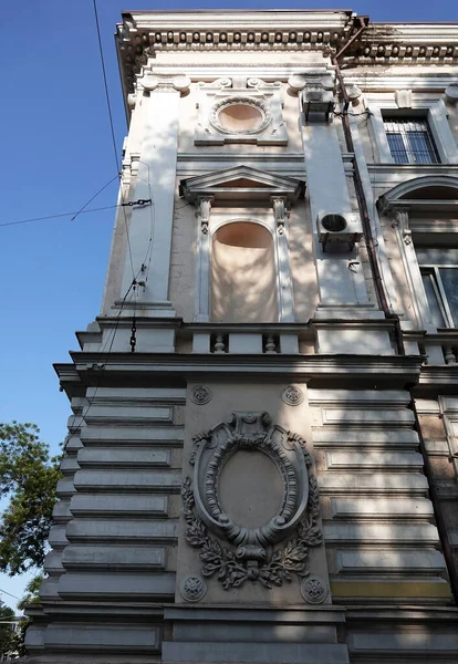 Odessa Ucrania Julio 2021 Fachada Edificio Antiguo Decorado Con Elementos — Foto de Stock