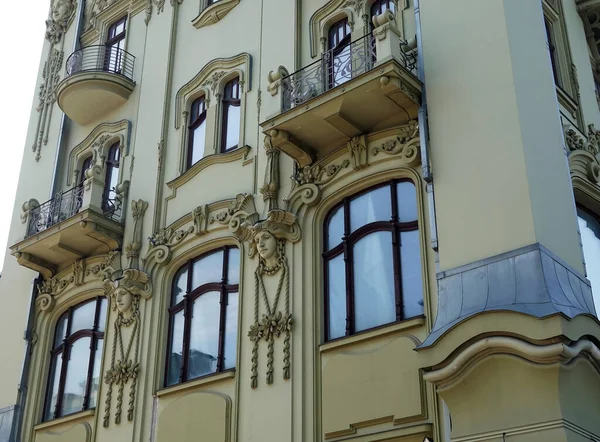 Odessa Ucrania Julio 2021 Decoración Artística Fachada Del Edificio Con — Foto de Stock