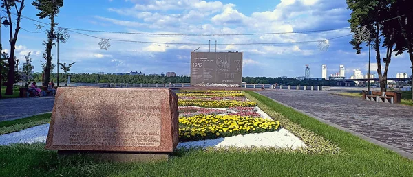 Kyiv Ukraine July 2022 Bomb Proof Monument Founders City Kyiv — стоковое фото