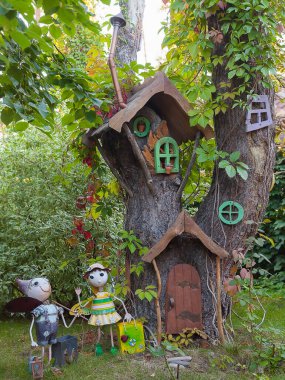 Cultural recreation area decorated with various decorative elements