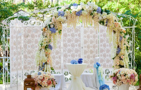 Venue Wedding Ceremonies Decorated Various Flowers — Foto de Stock